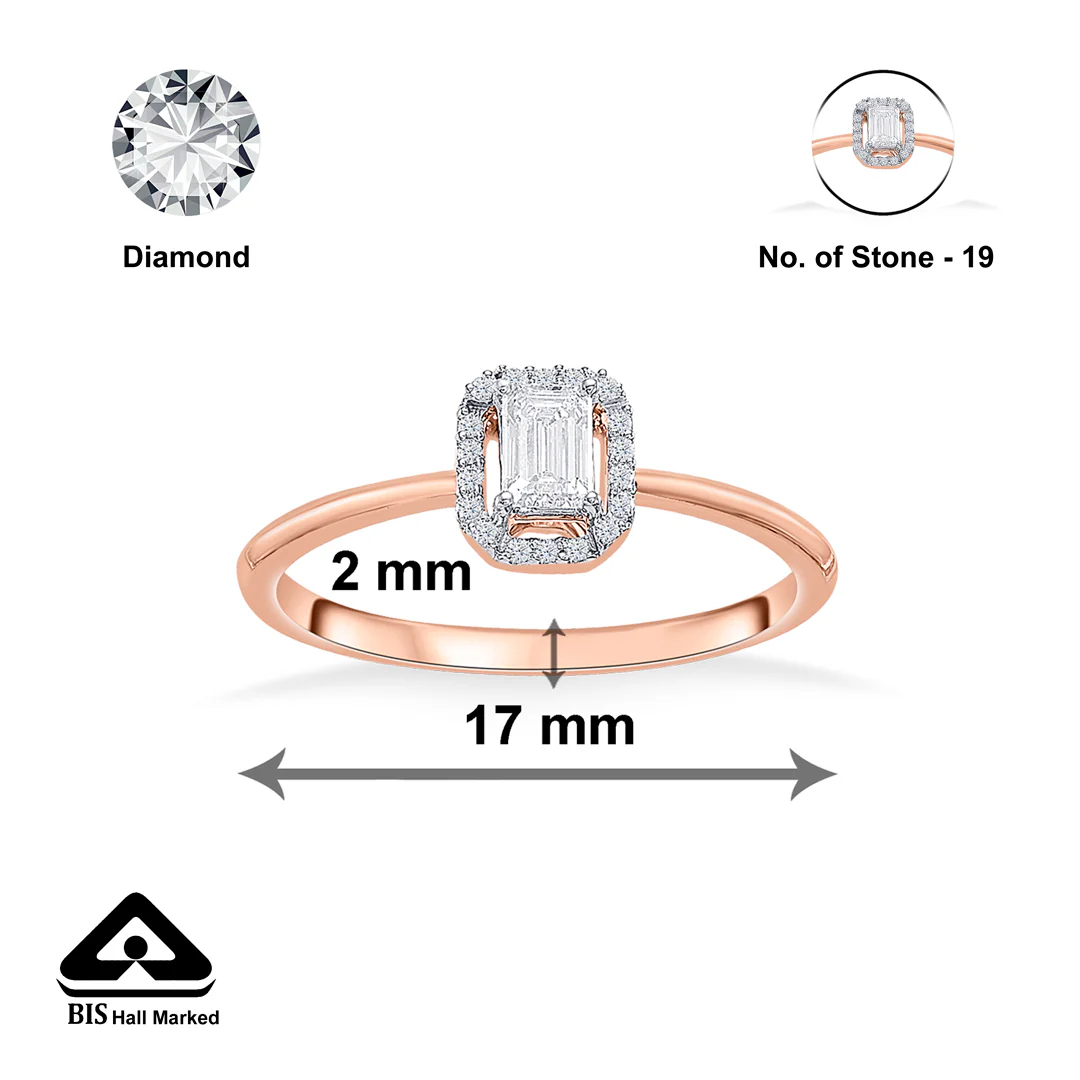 Pixel Glow Gold Ladies Ring For Women - Image 4