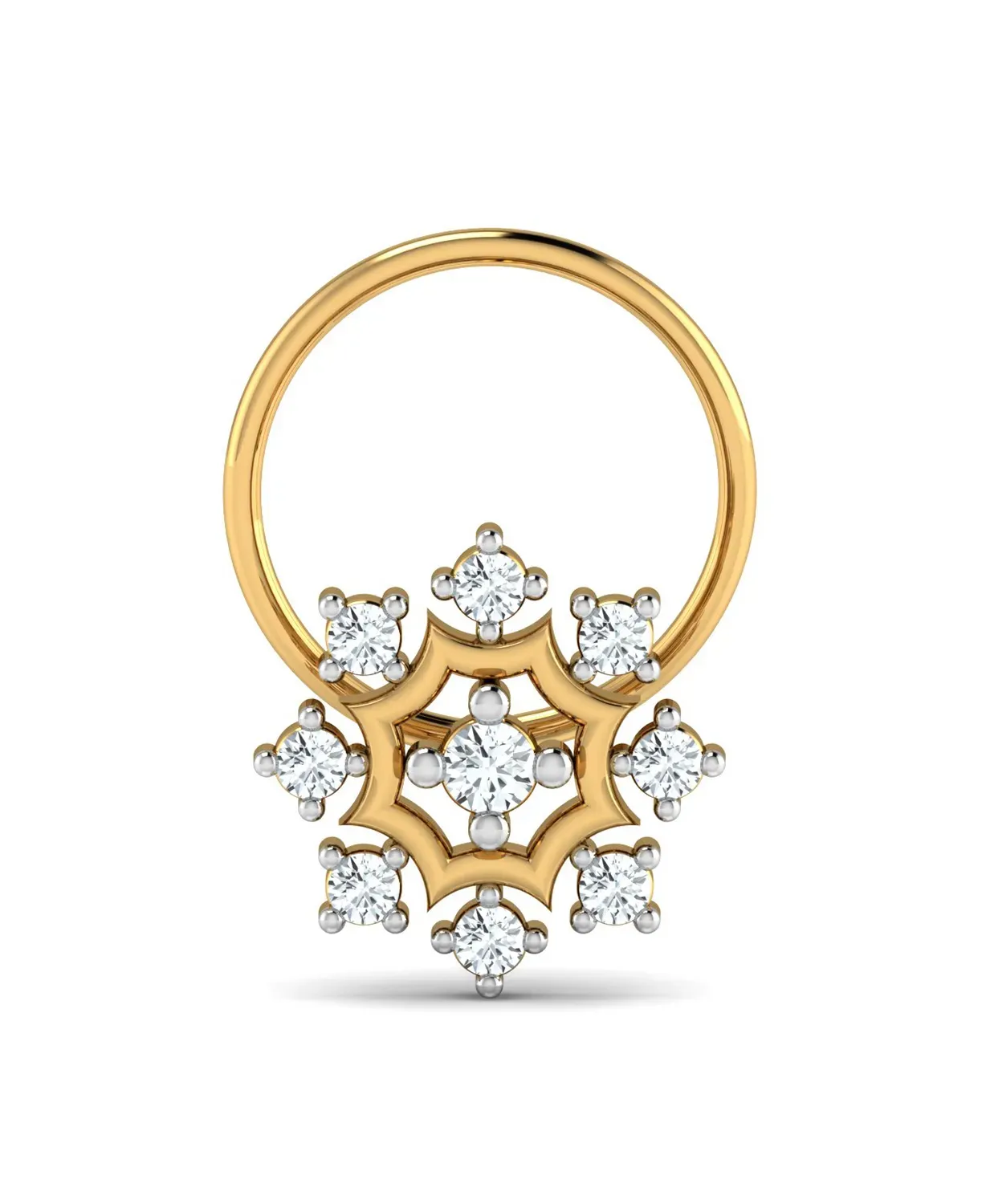 Pretty Round Diamond Nosepin