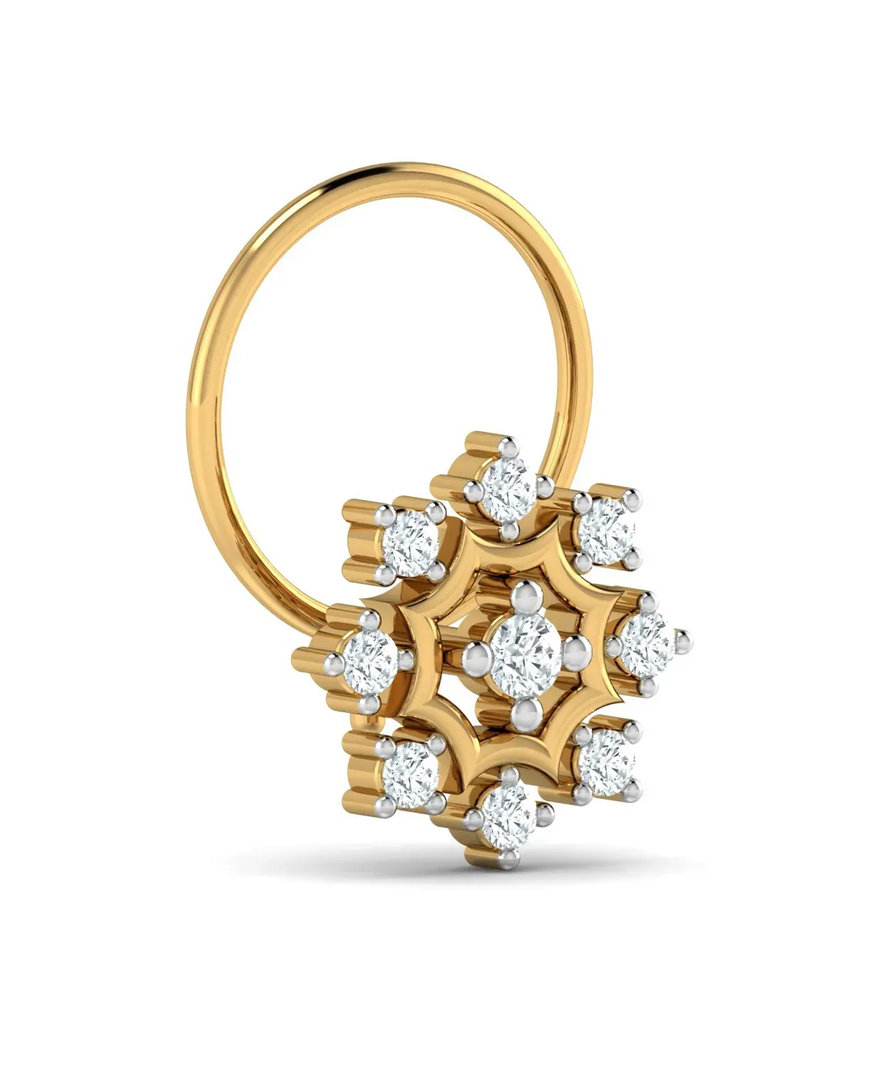 Pretty Round Diamond Nosepin - Image 3