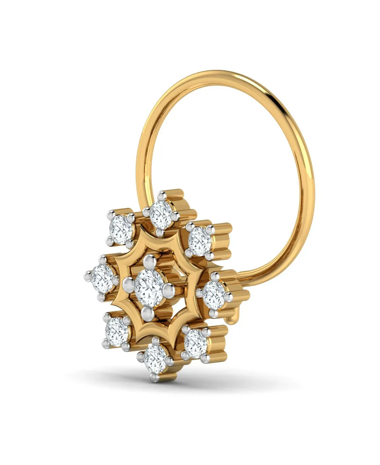 Pretty Round Diamond Nosepin - Image 4