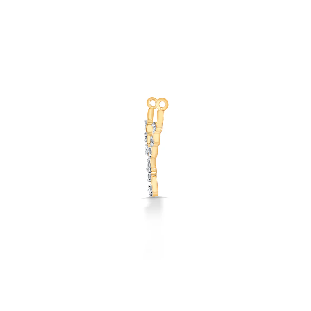 Princess Yellow Gold & Diamond Tanmaniya Mangalsutra For Women - Image 4