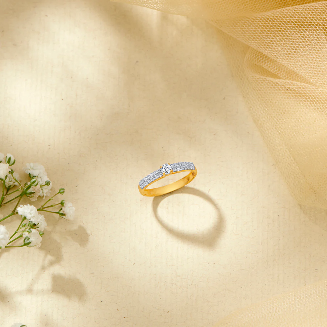 Prismatic Delight Gold Engagement Ring For Women
