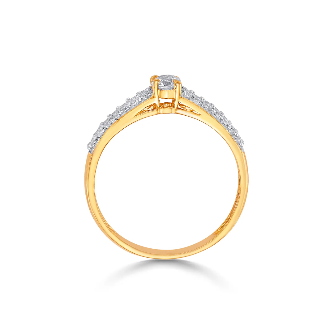 Prismatic Delight Gold Engagement Ring For Women - Image 4