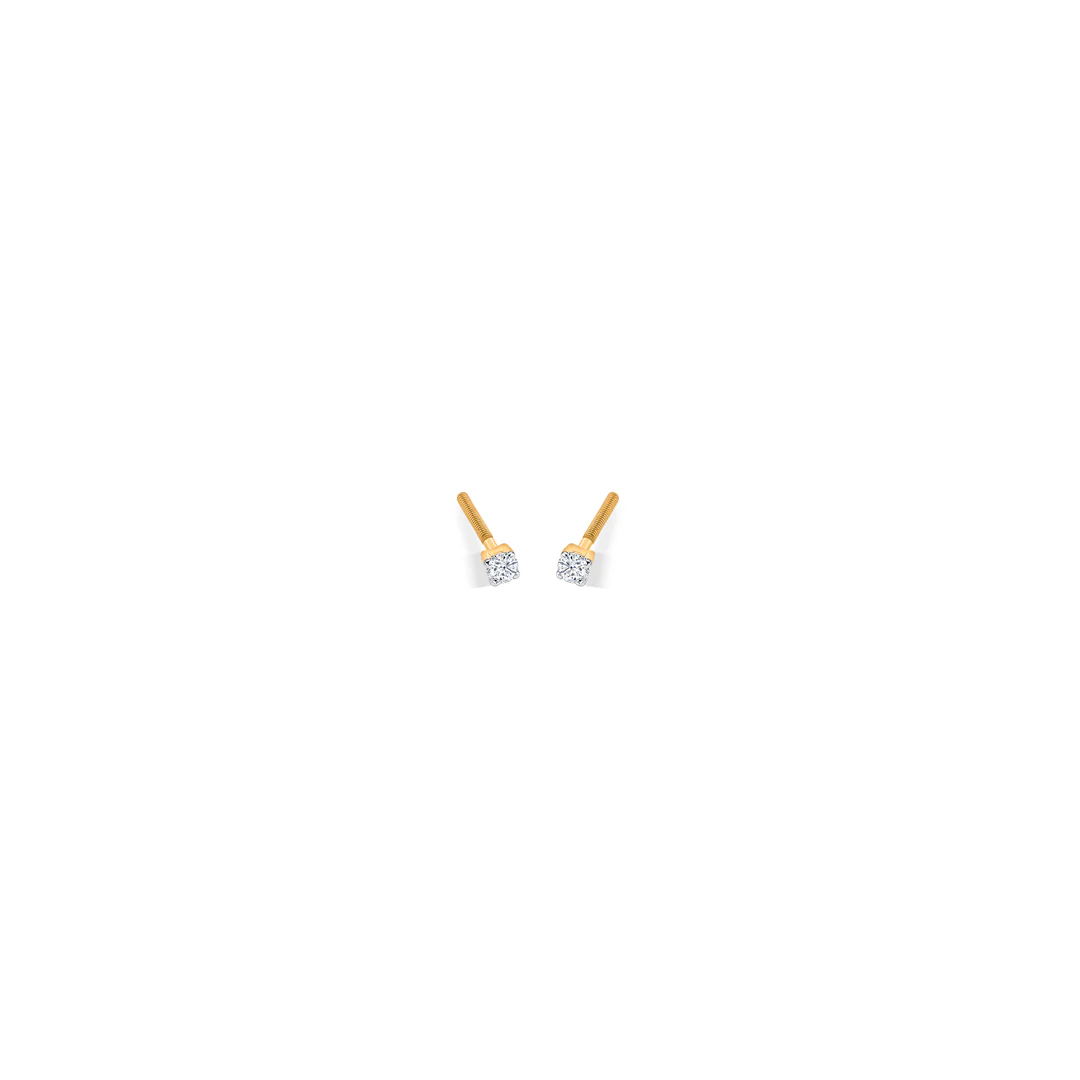 Pristine Gold & Diamond Stud Earring For Women - Image 4