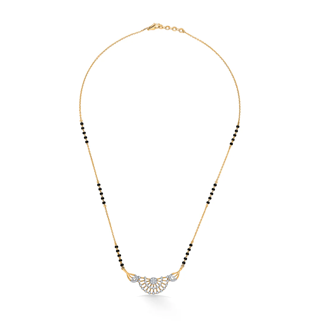 Pristine Link Gold & Diamond Modern Mangalsutra For Women - Image 2