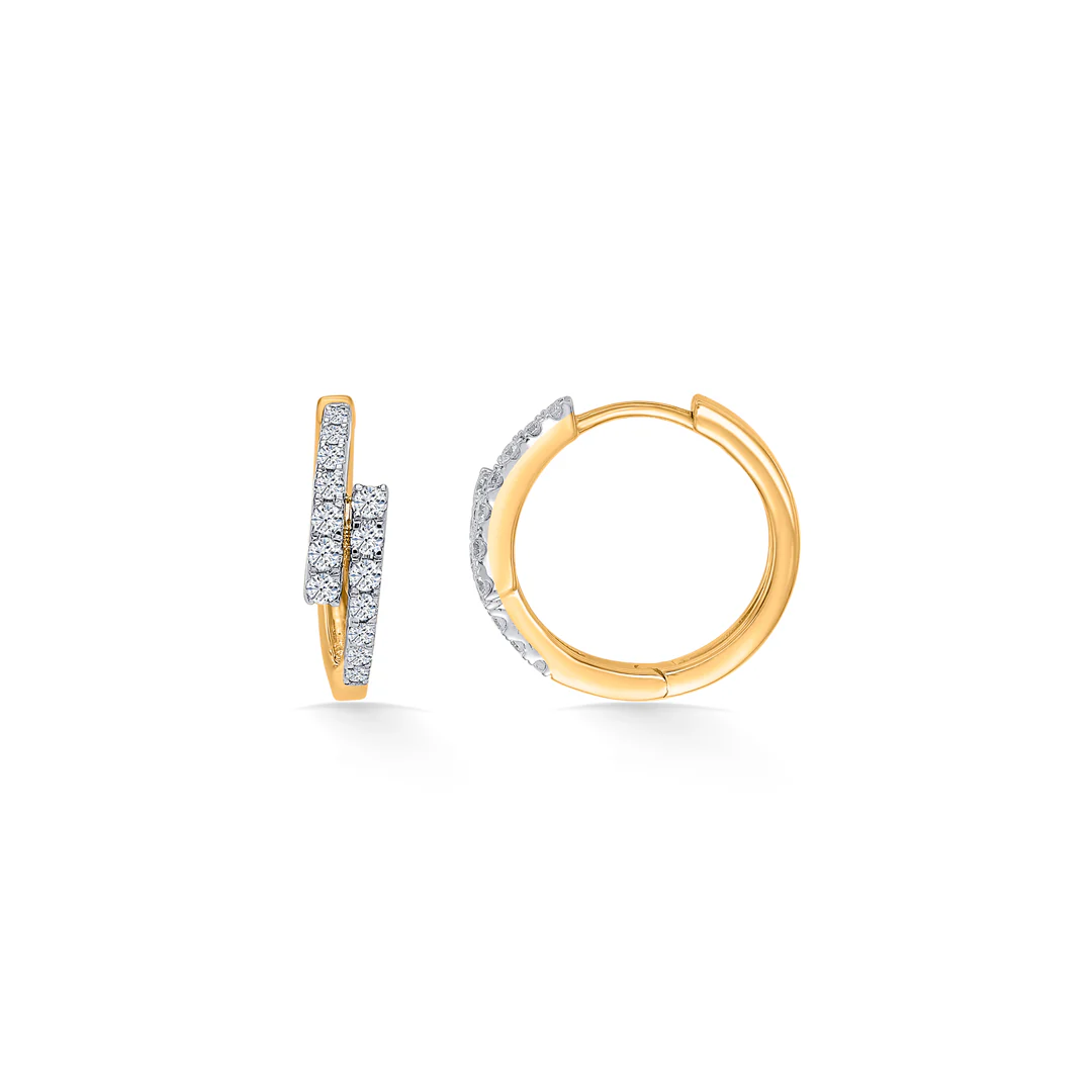 Radiant Circle Gold & Diamond Earring For Women - Image 3