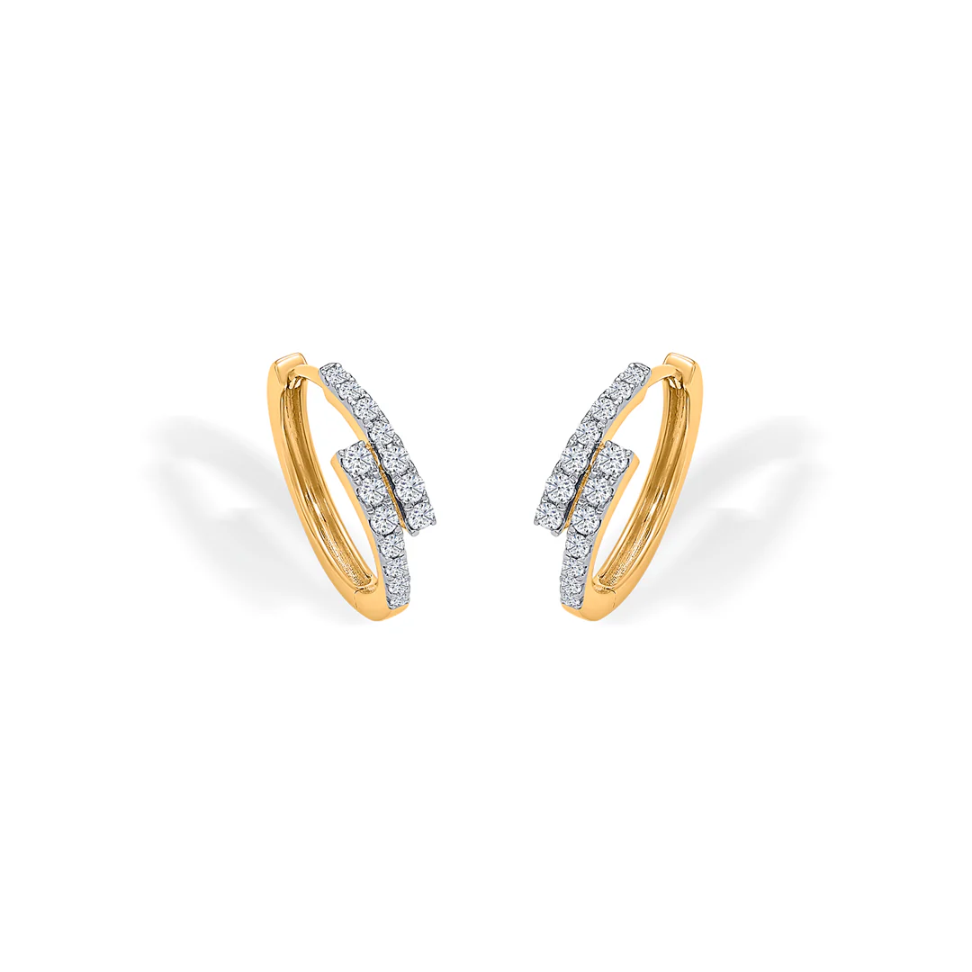 Radiant Circle Gold & Diamond Earring For Women - Image 4