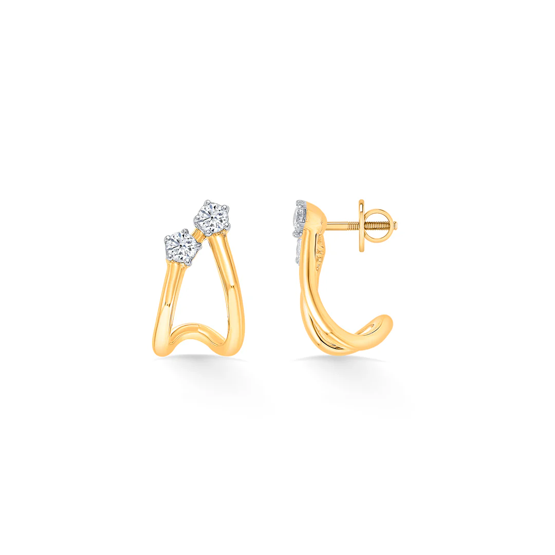 Radiant Gold & Diamond Earring For Women - Image 3