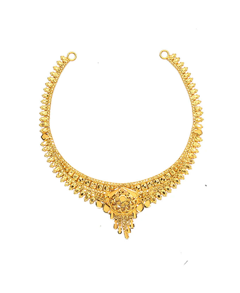 Radiant Kanthi Maal Yellow Gold Traditional Necklace For Women - Image 4
