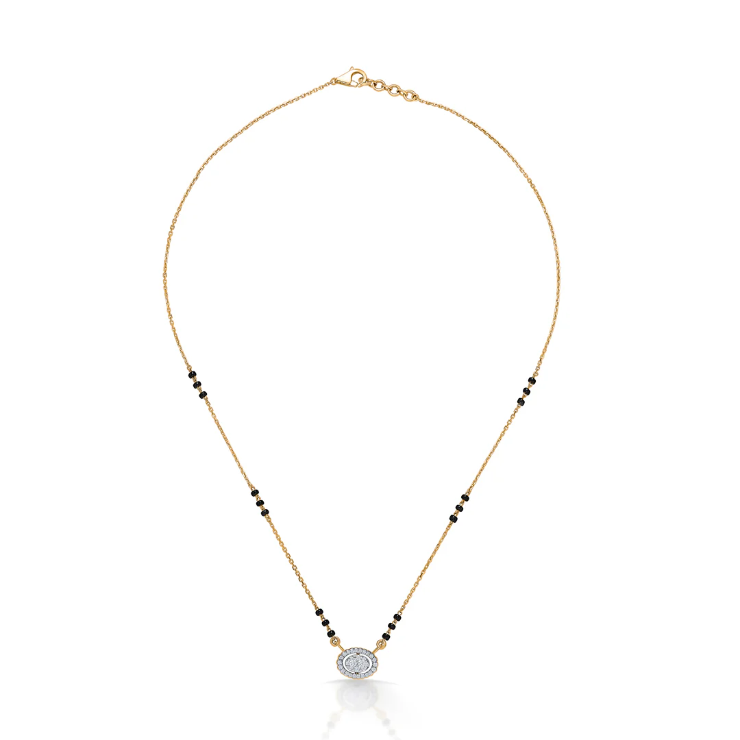 Radiant Ring Gold & Diamond Modern Mangalsutra For Women - Image 2