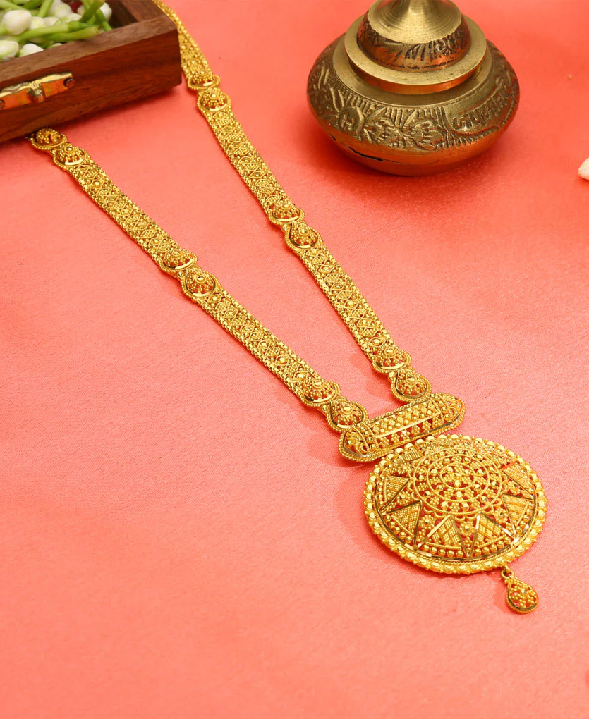 Rajsi Rivaaz Yellow Gold Necklace For Women