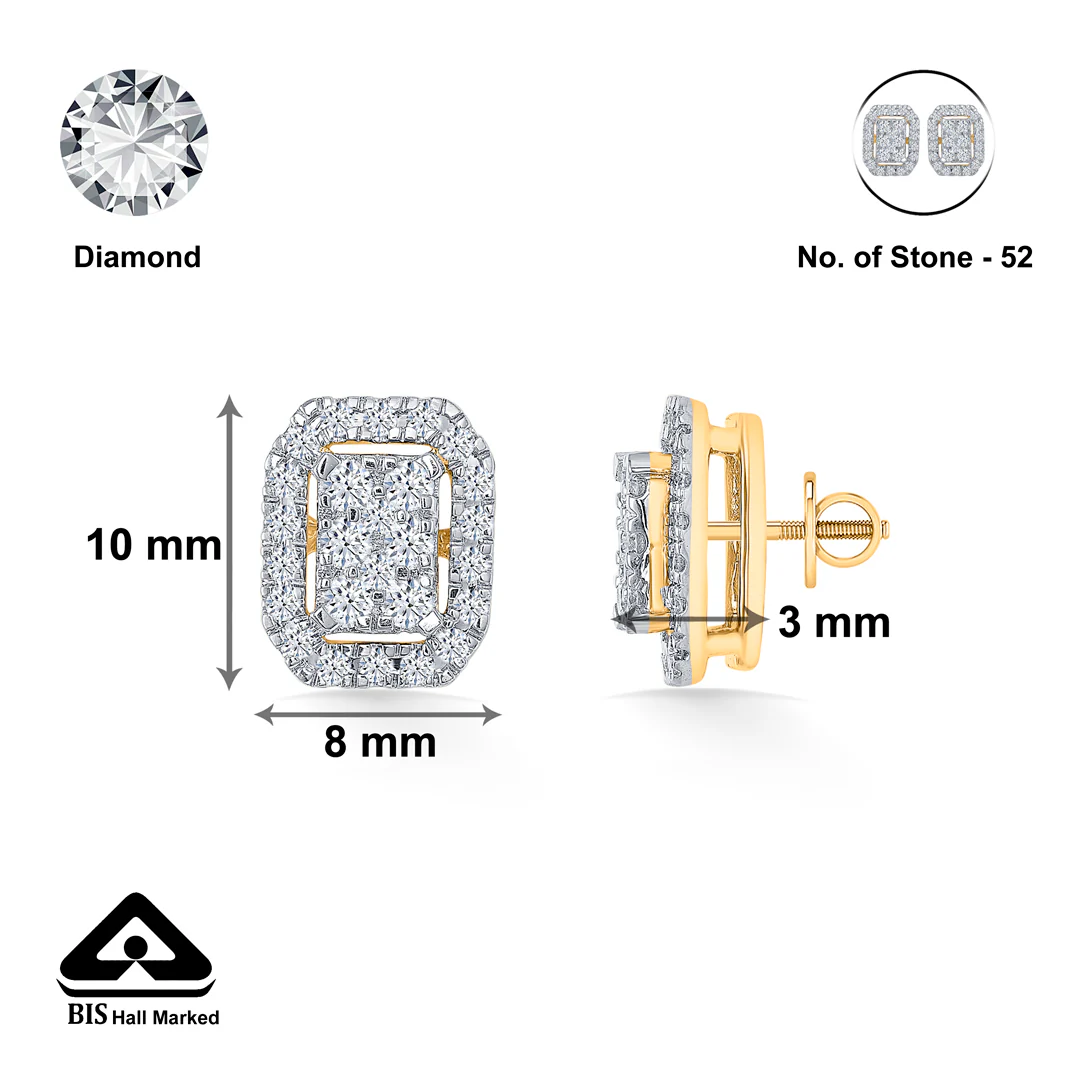 Regal Rhombus Gold & Diamond Pendant Set For Women - Image 8