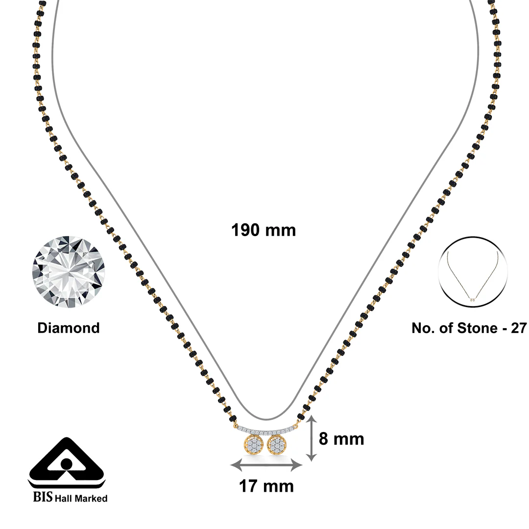 Regal Wati Gold & Diamond Modern Mangalsutra for Women - Image 2