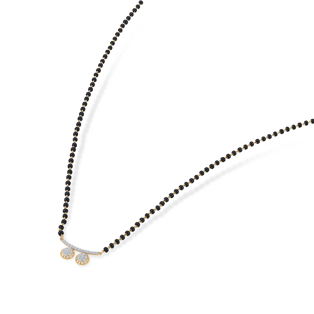 Regal Wati Gold & Diamond Modern Mangalsutra for Women - Image 4