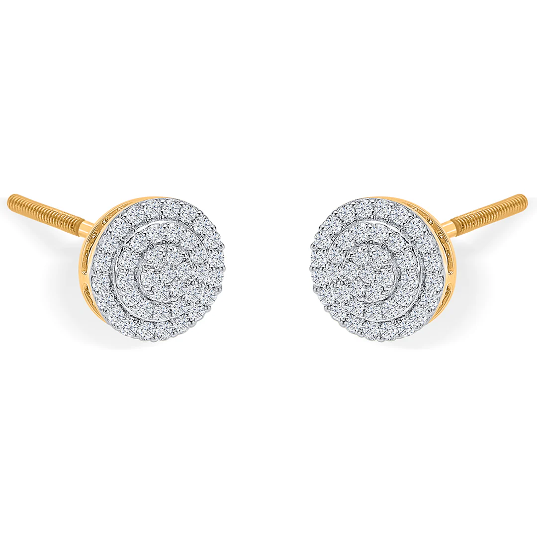 Revolve Gold & Diamond Stud Earring For Women - Image 4