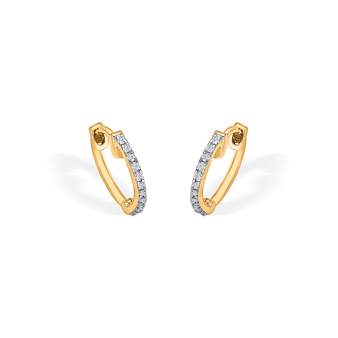 Ring of Radiance Gold Hoops & Huggies Earring For Women - Image 4