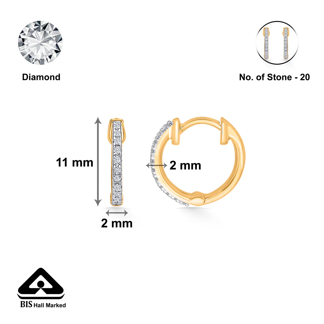 Ring of Radiance Gold Hoops & Huggies Earring For Women - Image 5