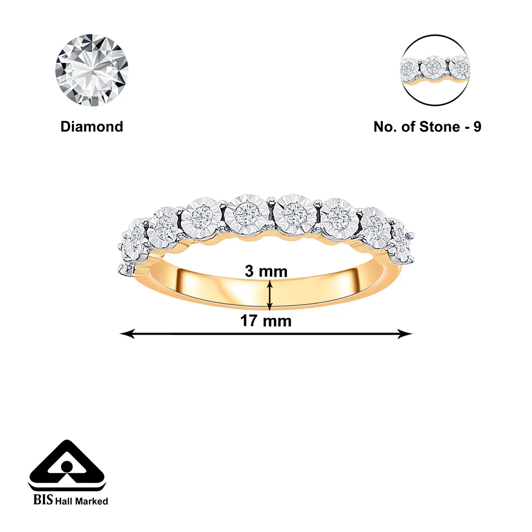 Rivana Light Gold & Diamond Ring - Image 4