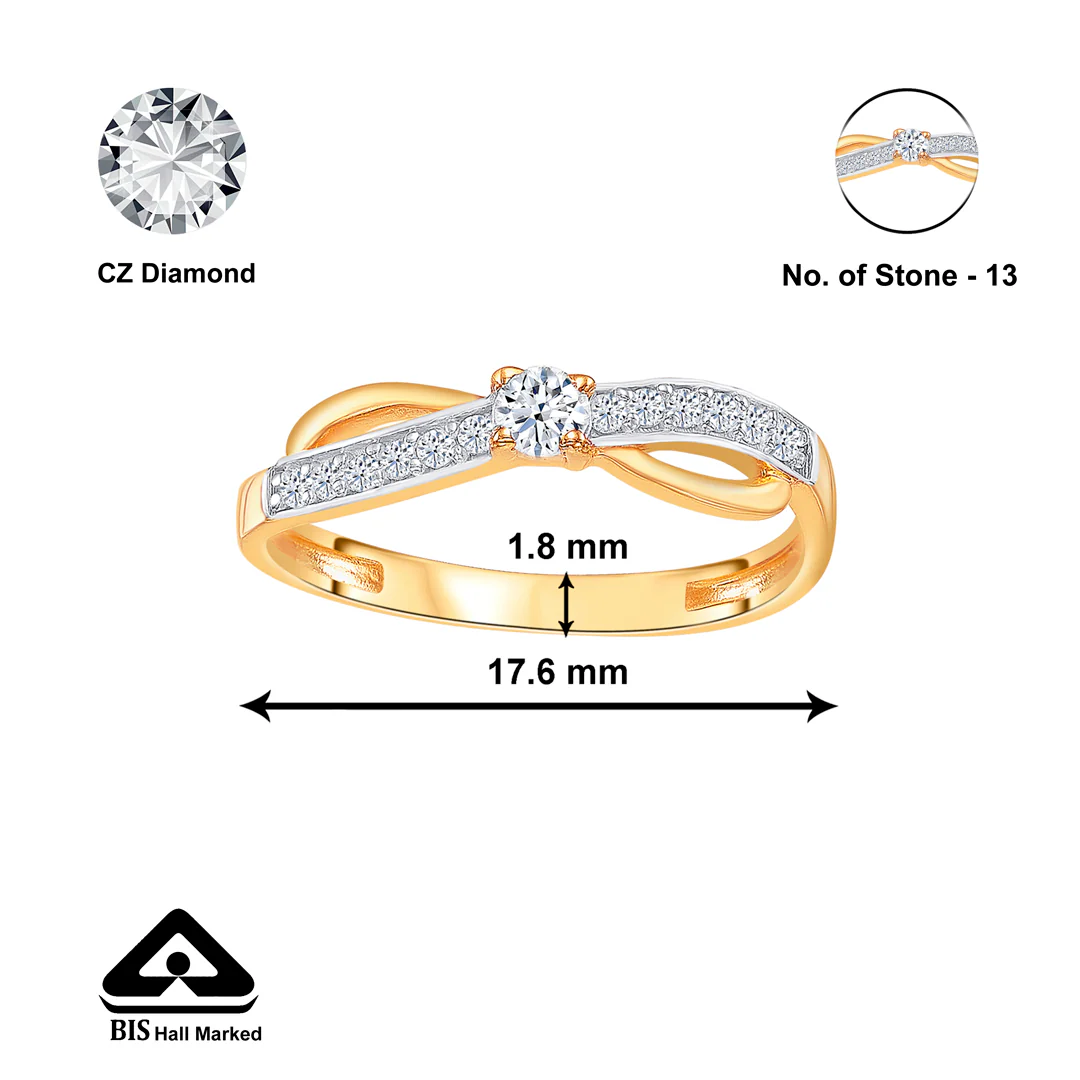 Royal Crest Gold Casual Ring For Women - Image 2