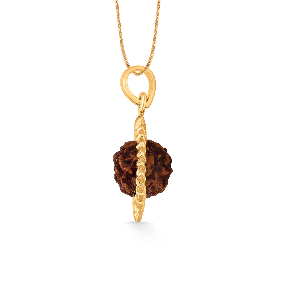 Rudraksh Spirit Gold Pendant - Image 2