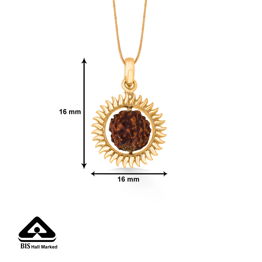 Rudraksh Spirit Gold Pendant - Image 4