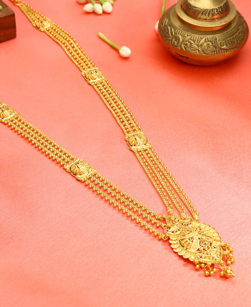 Sanskriti Glow Yellow Gold Necklace For Women - Image 2