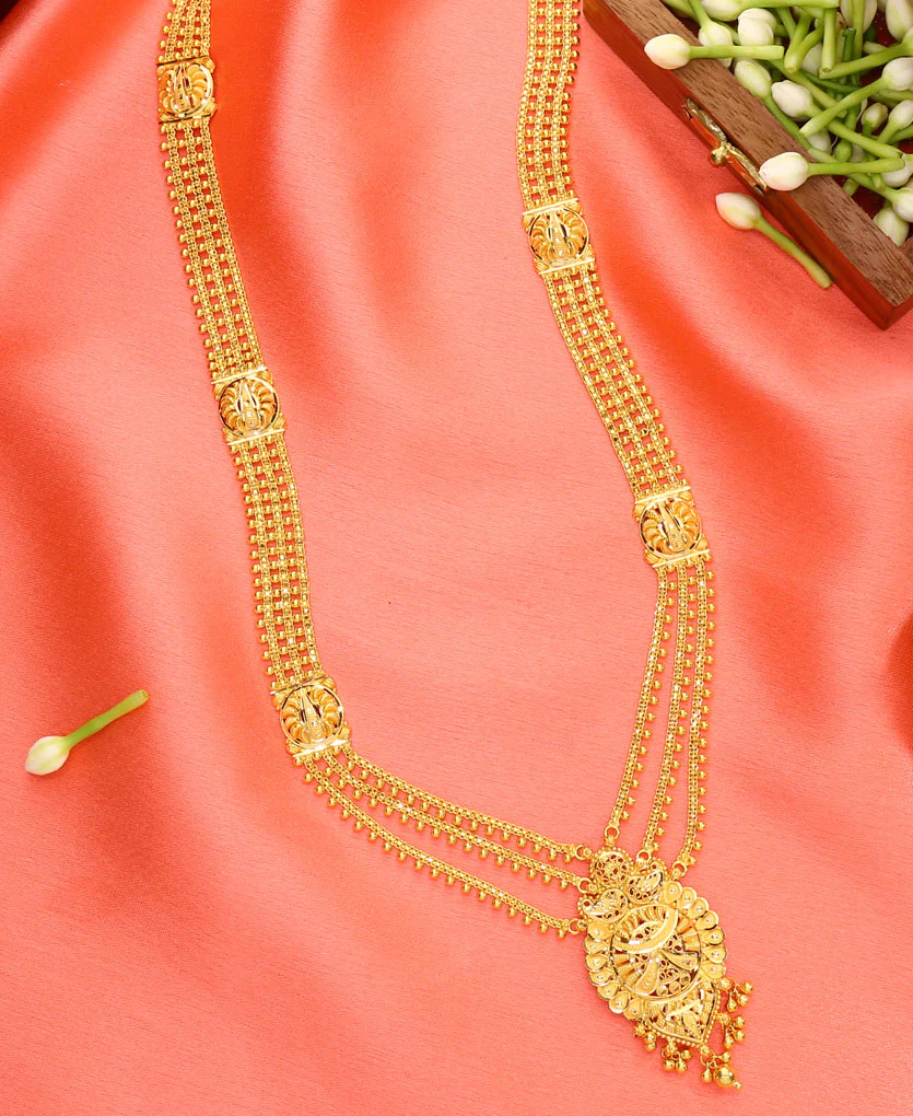Sanskriti Glow Yellow Gold Necklace For Women - Image 3