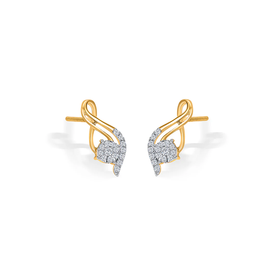Serene Swirl Gold & Diamond Pendant Set For Women - Image 7