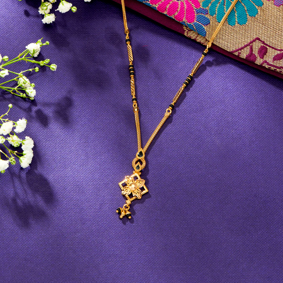 Serenity Yellow Gold Modern Mangalsutra For Women