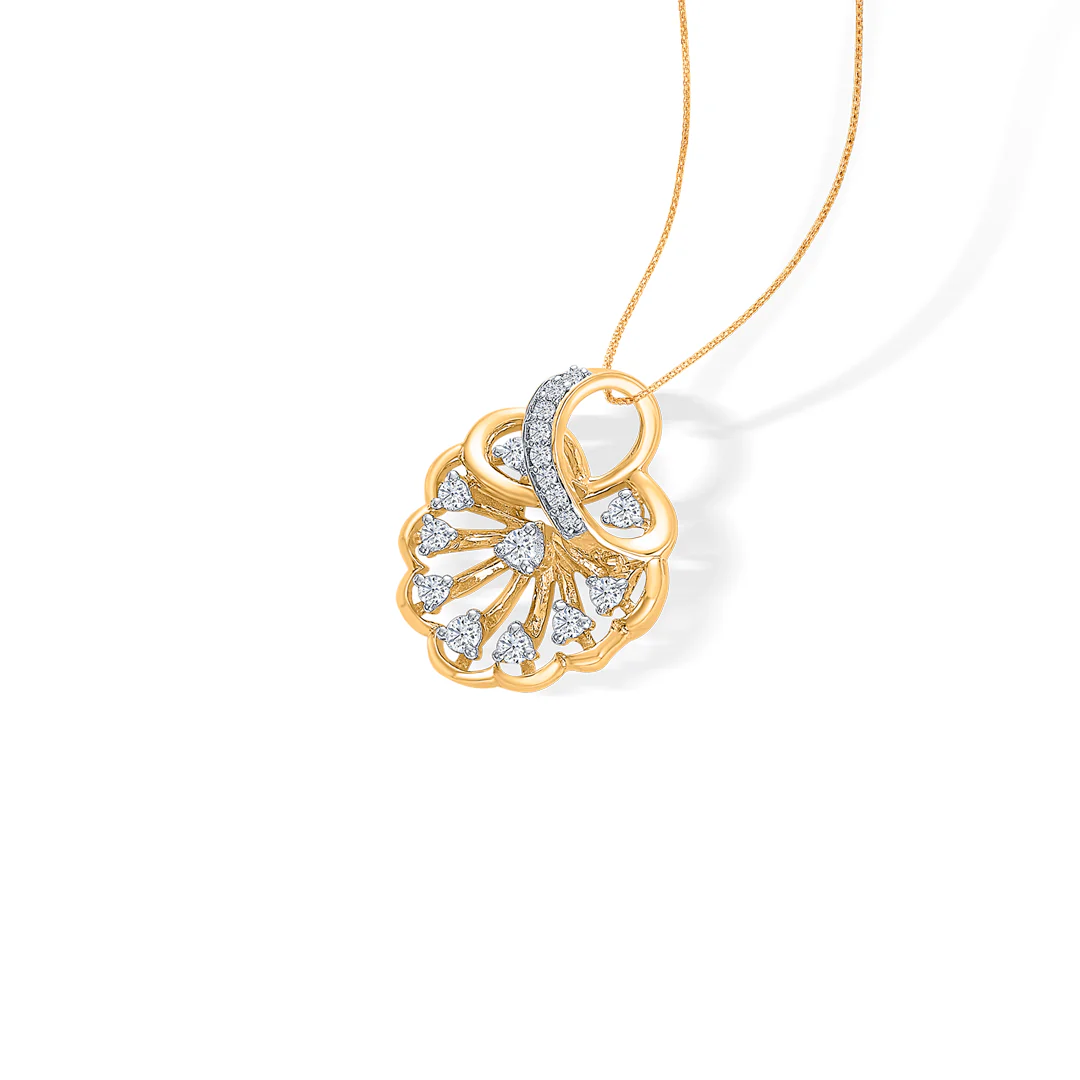 Shella Shine Gold & Diamond Classic Pendant - Image 3