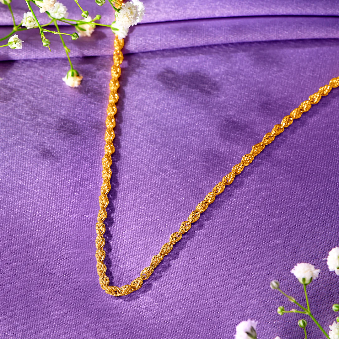 Shimmer Gold Chain For Men
