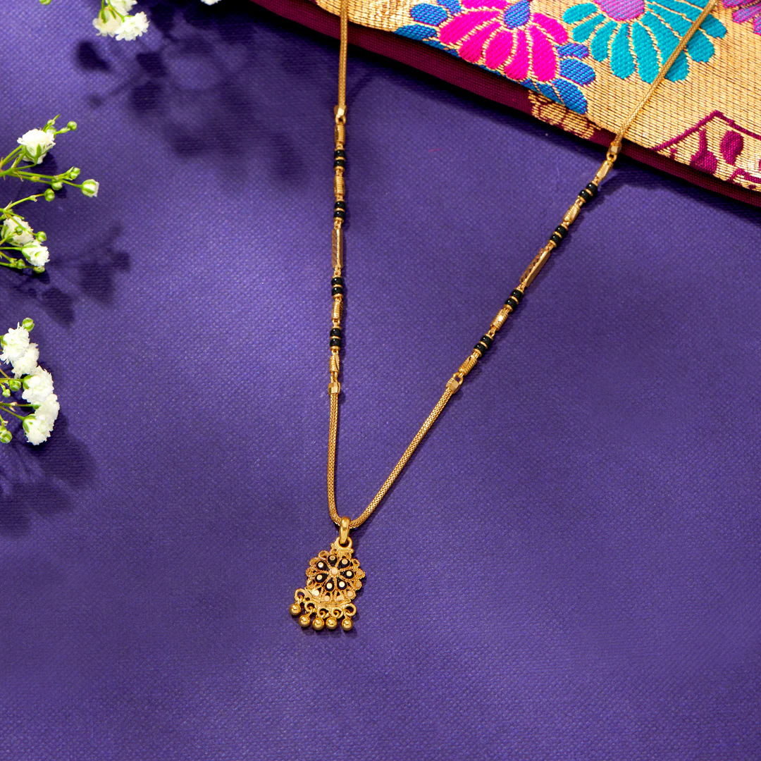 Shringar Yellow Gold Modern Mangalsutra For Women