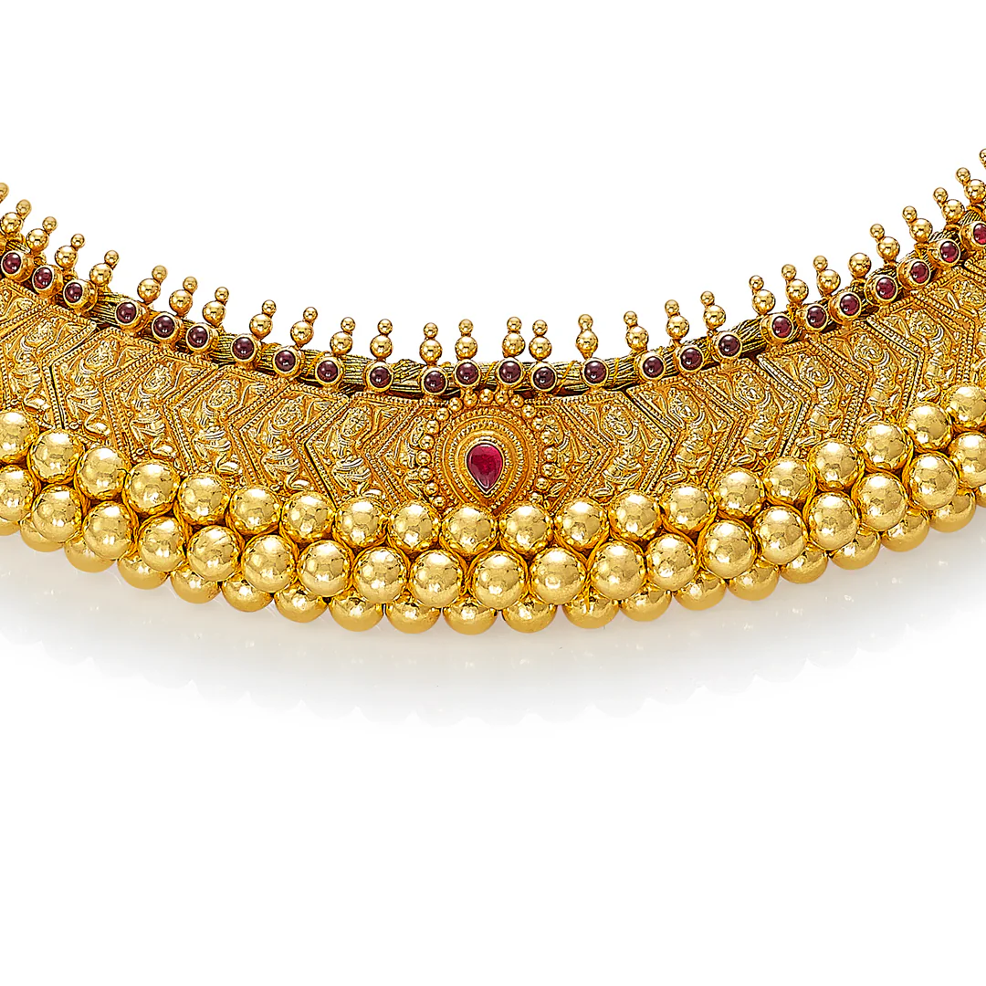 Shringarika Vajratik Gold Choker Necklace - Image 3