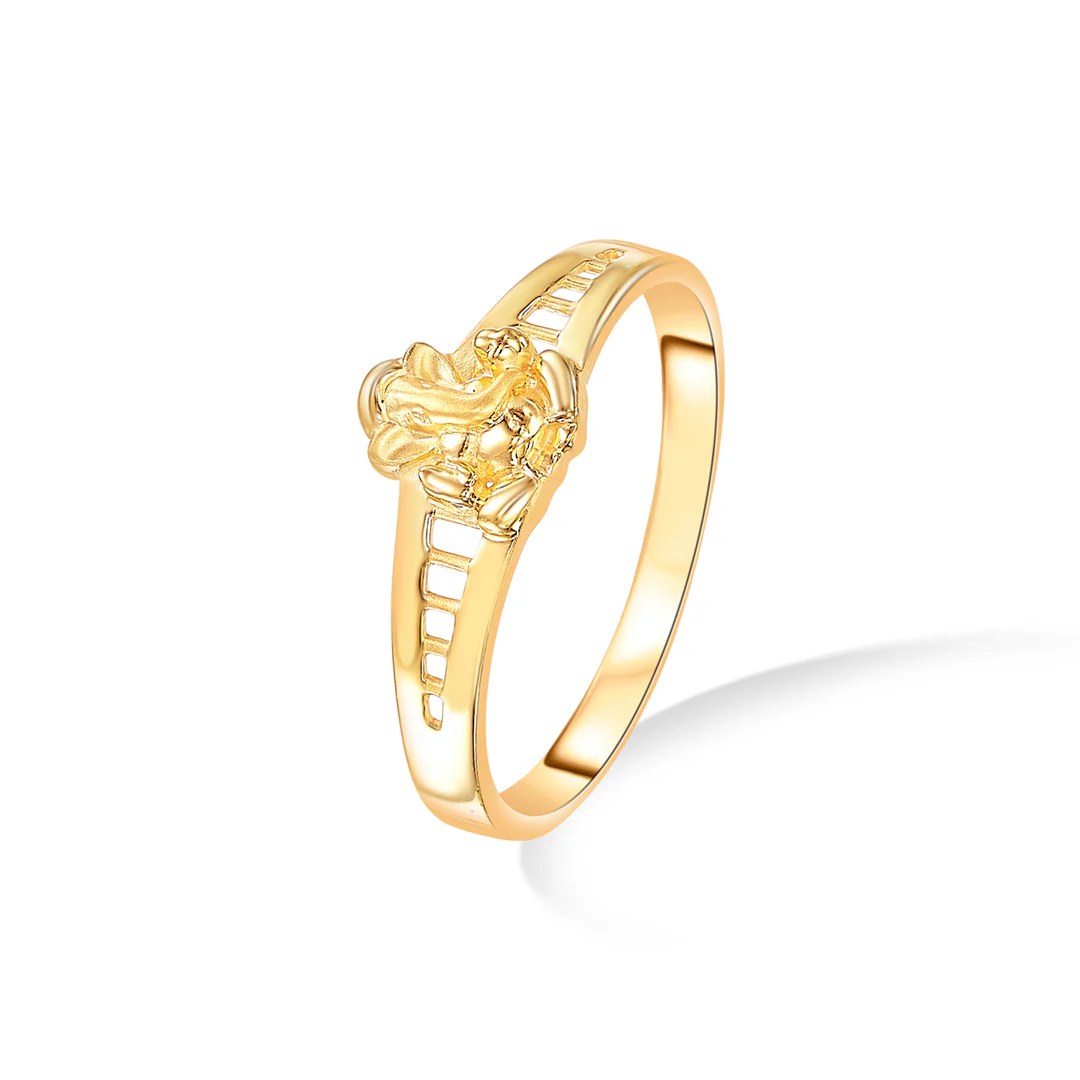 Sidhivinayak Ganesha Yellow Gold Men's Ring - Image 3