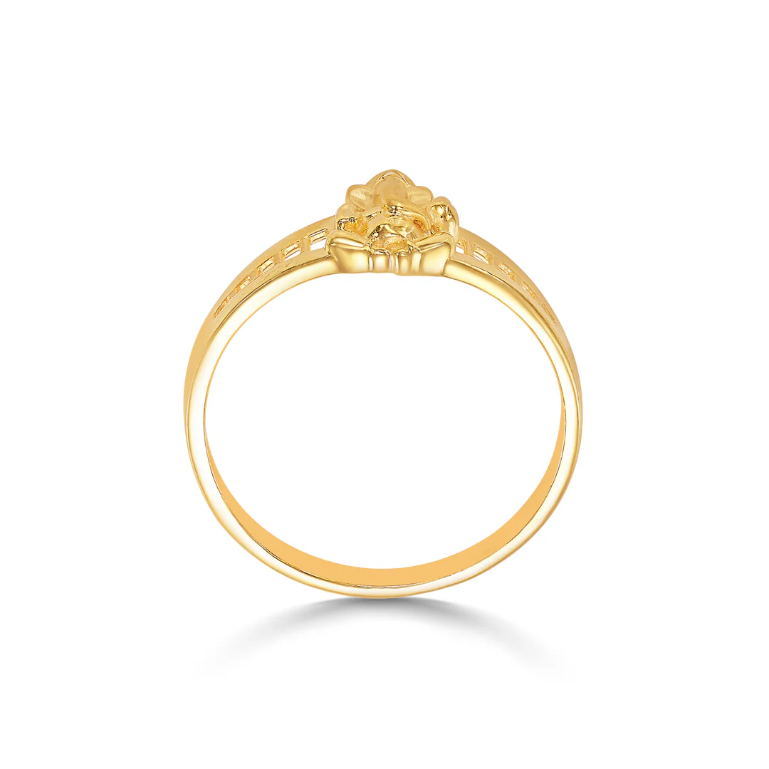 Sidhivinayak Ganesha Yellow Gold Men's Ring - Image 4