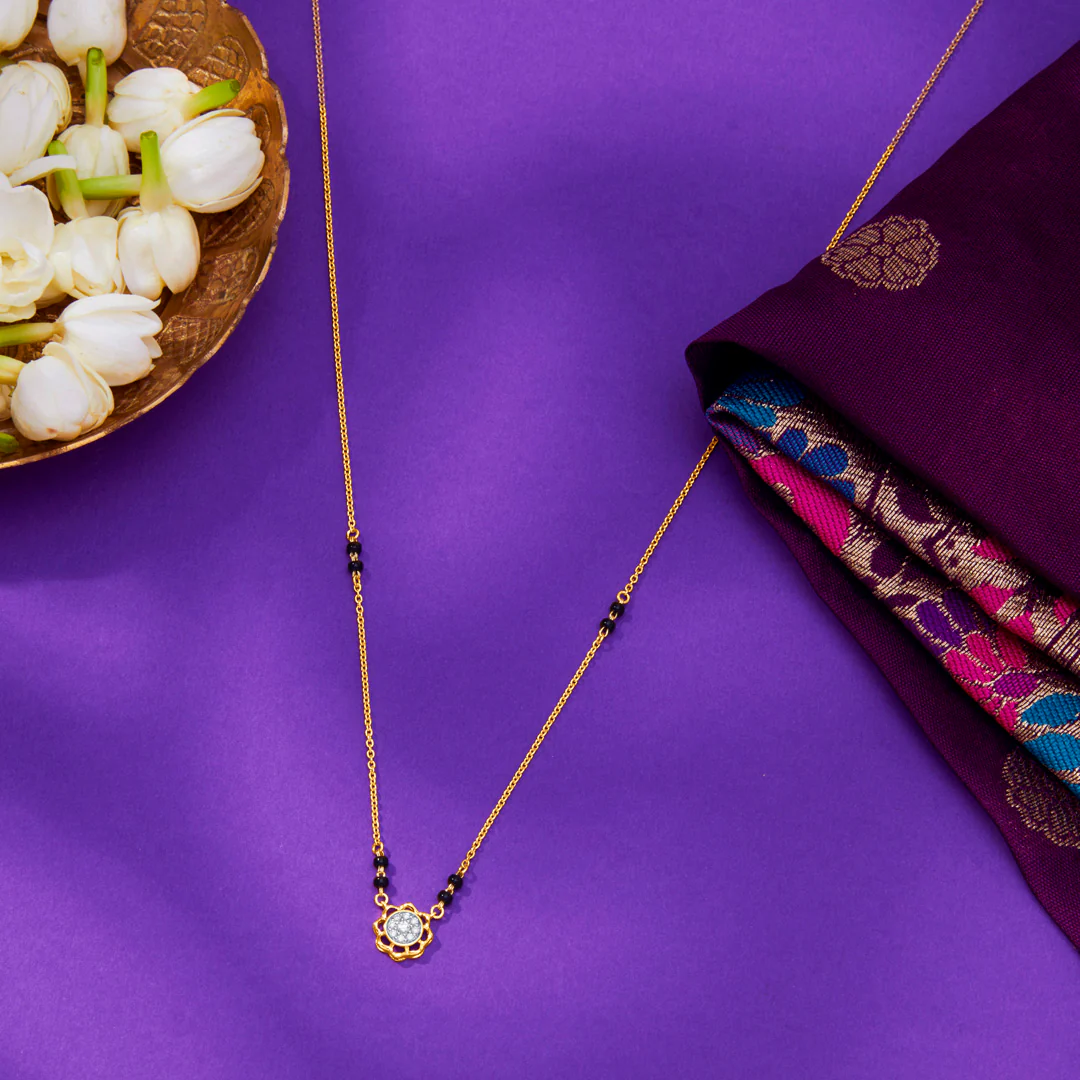Signature Bliss Gold & Diamond Modern Mangalsutra for Women