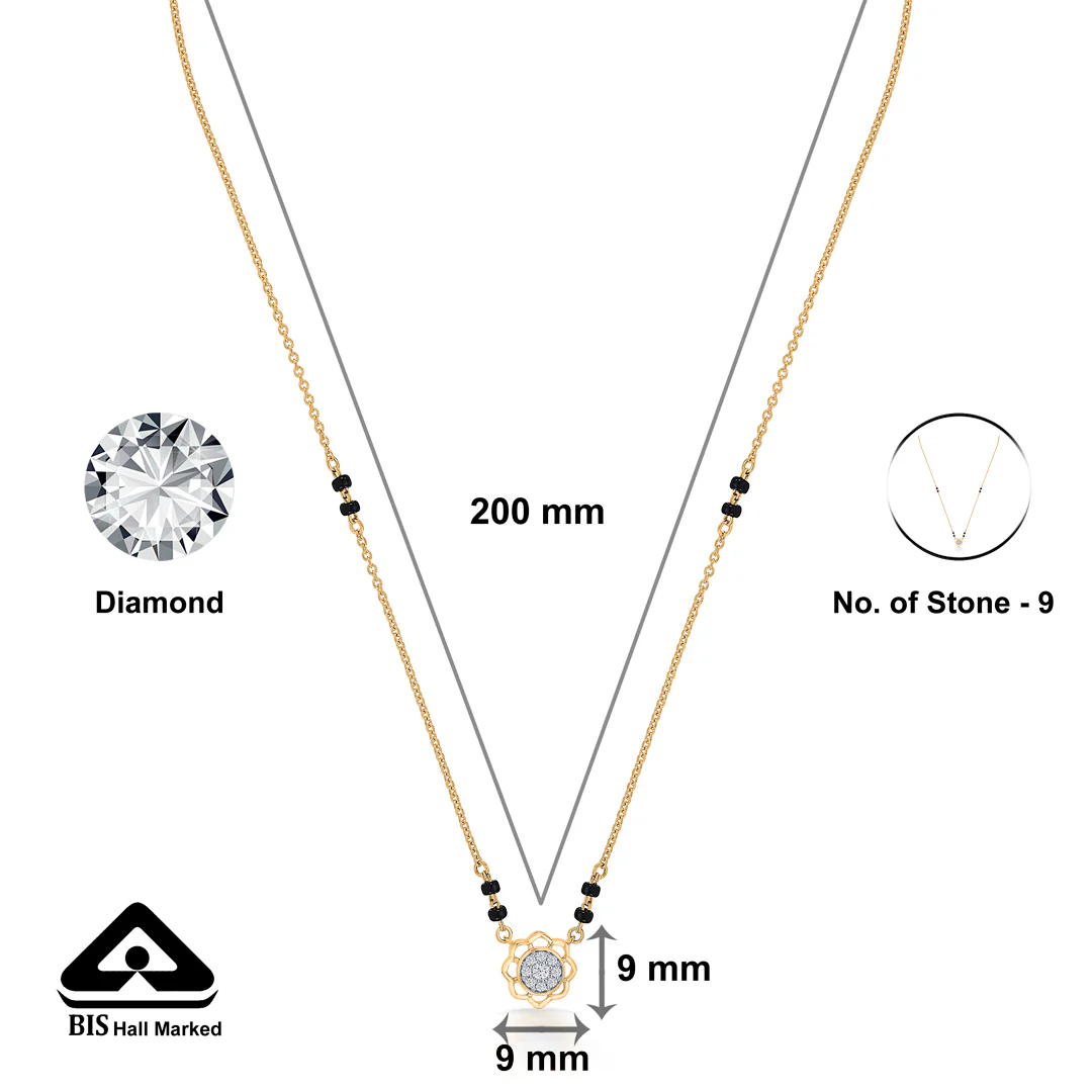 Signature Bliss Gold & Diamond Modern Mangalsutra for Women - Image 2