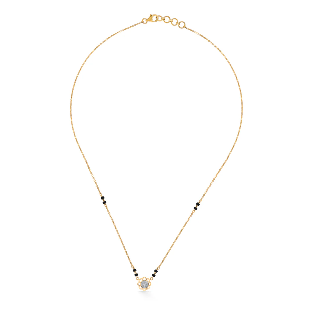 Signature Bliss Gold & Diamond Modern Mangalsutra for Women - Image 3