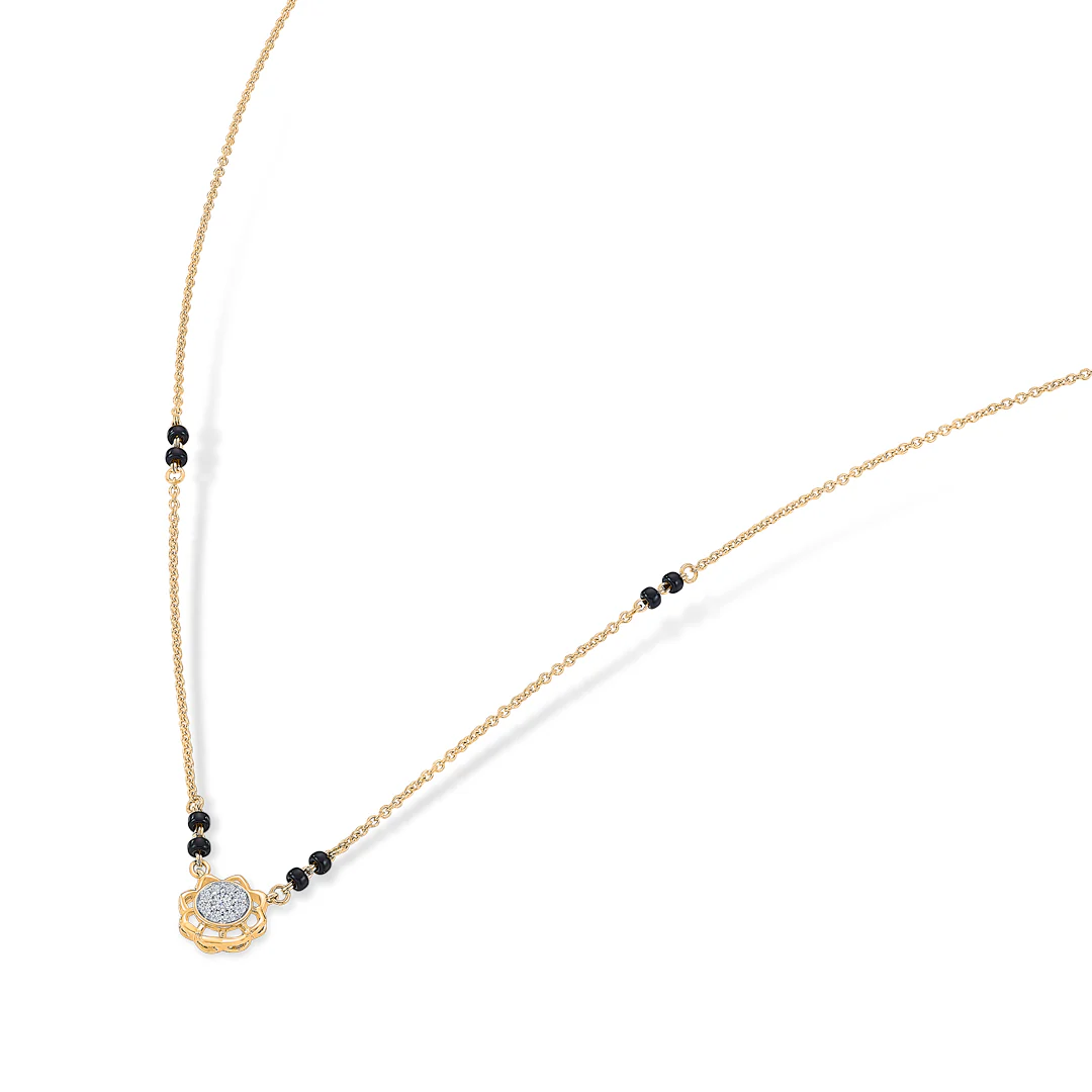 Signature Bliss Gold & Diamond Modern Mangalsutra for Women - Image 4
