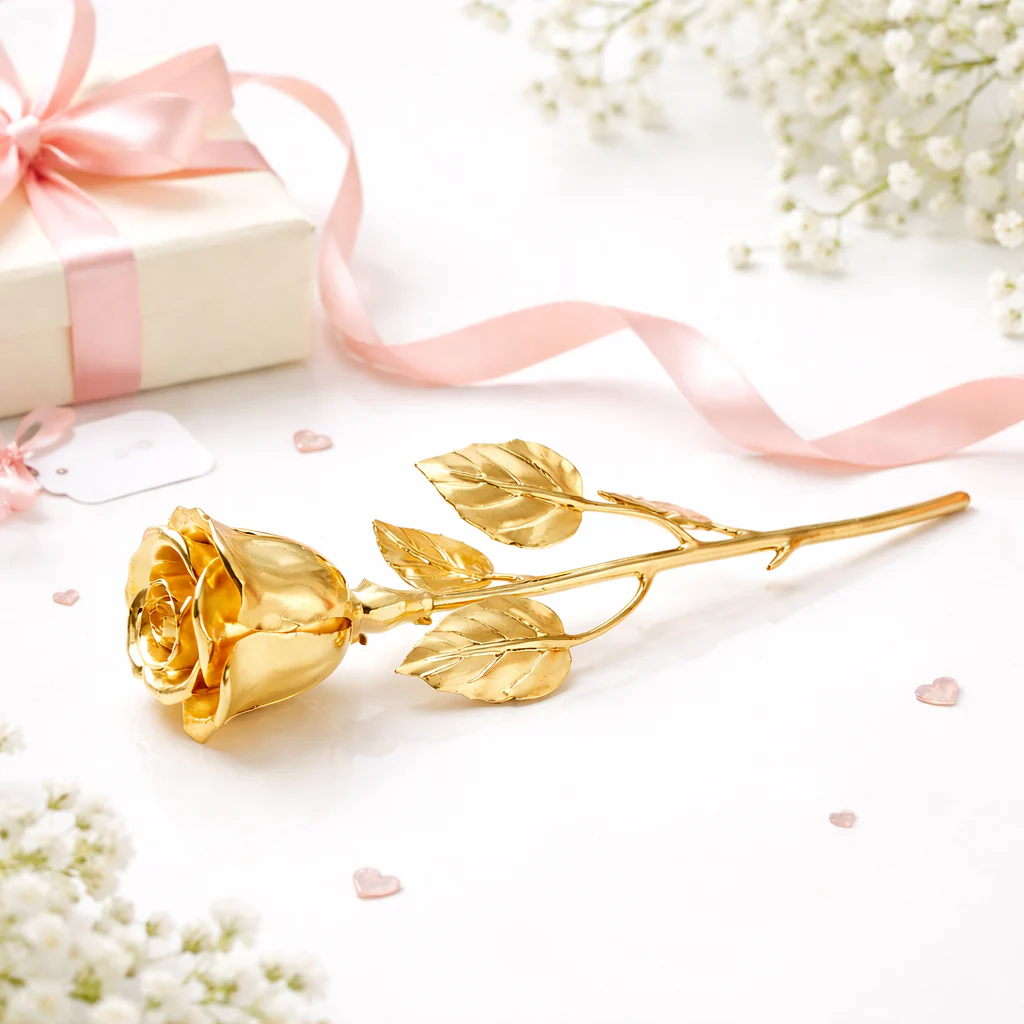 Timeless Rose – A Symbol of Eternal Love (Gold  Plated) - Image 2