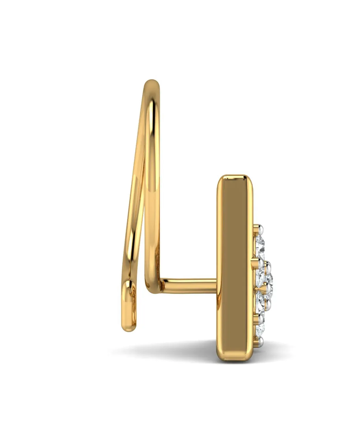 Simple Triangle Diamond Nosepin - Image 2