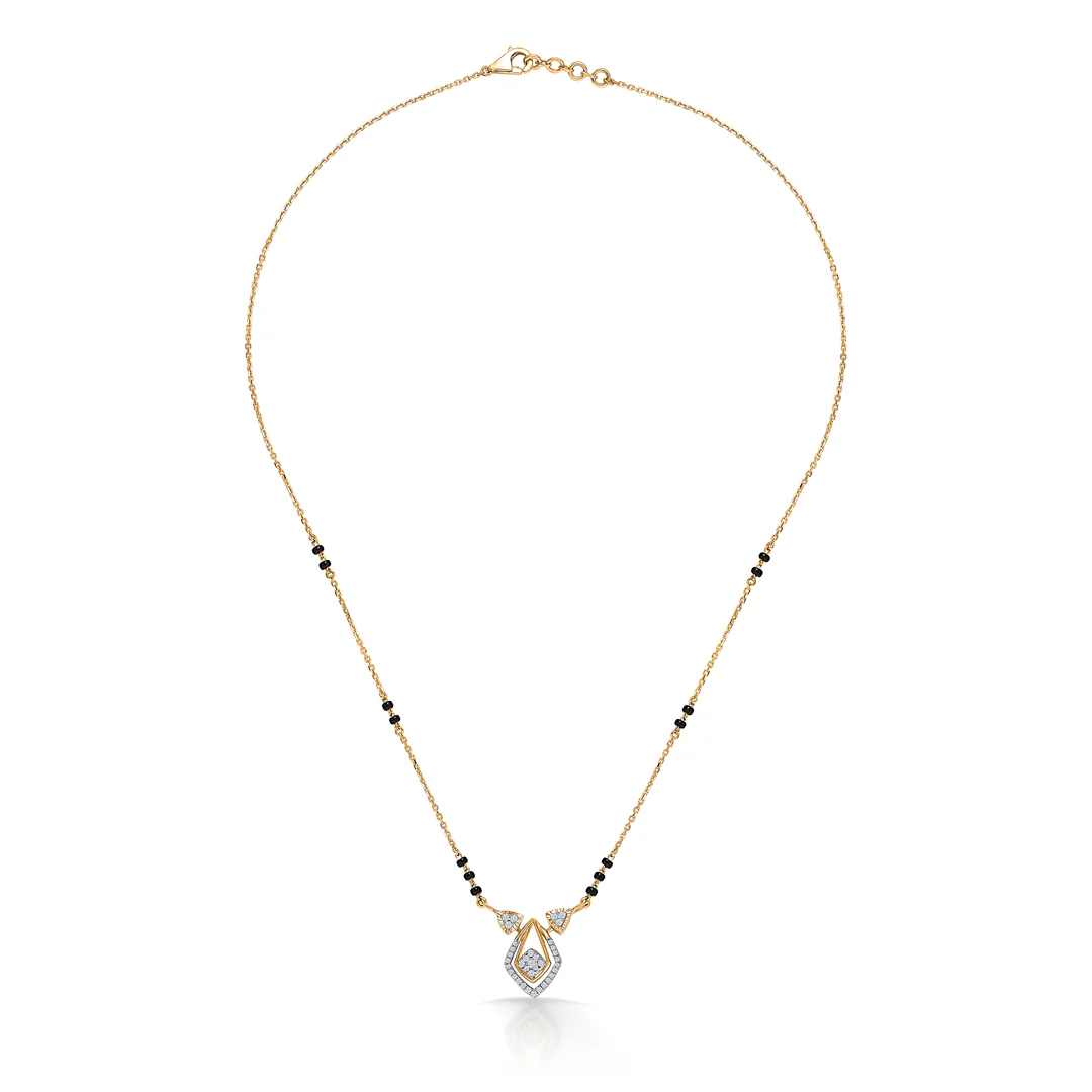 Simplicity Spark Gold & Diamond Modern Mangalsutra For Women - Image 2