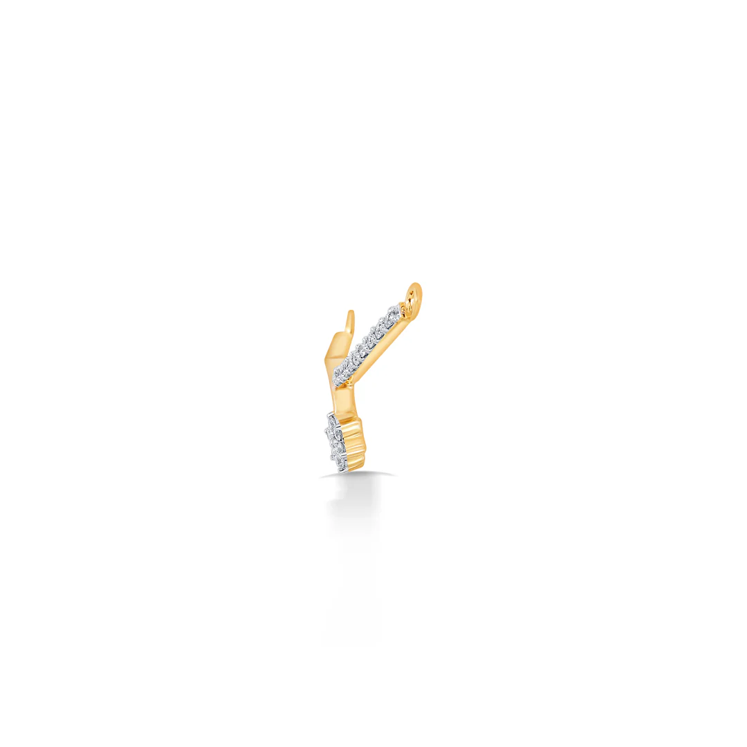 Single Floral Yellow Gold & Diamond Tanmaniya Mangalsutra For Women - Image 4