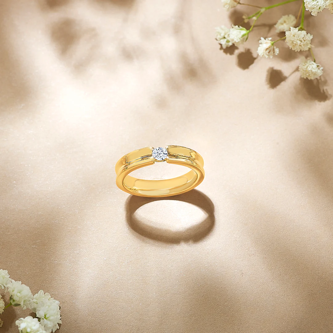 Solvar Axis Gold & Diamond Ring