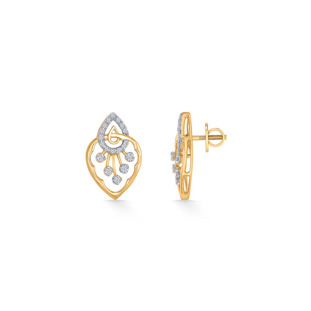 Spark Mesh Gold & Diamond Pendant Set For Women - Image 3
