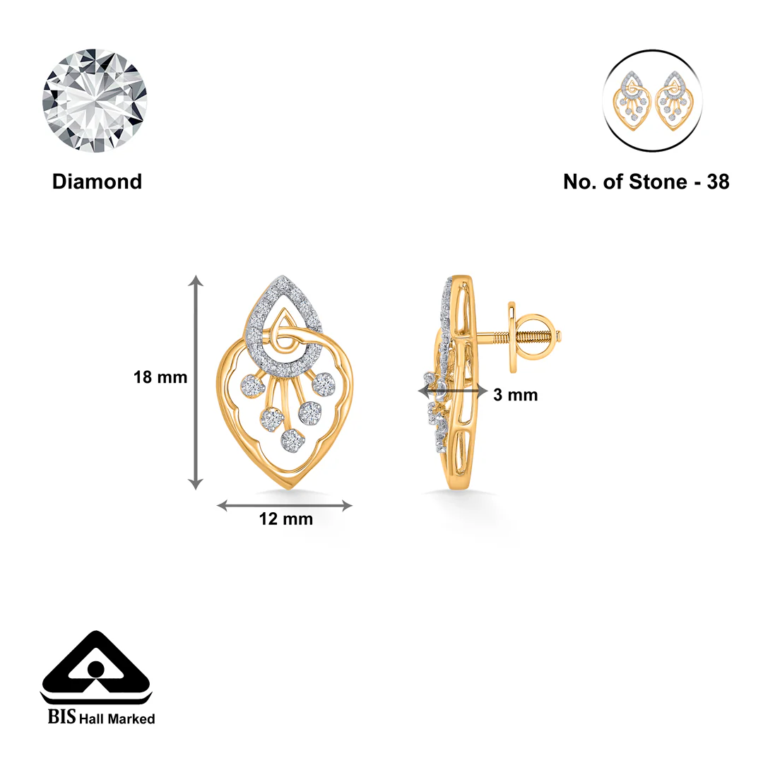 Spark Mesh Gold & Diamond Pendant Set For Women - Image 8