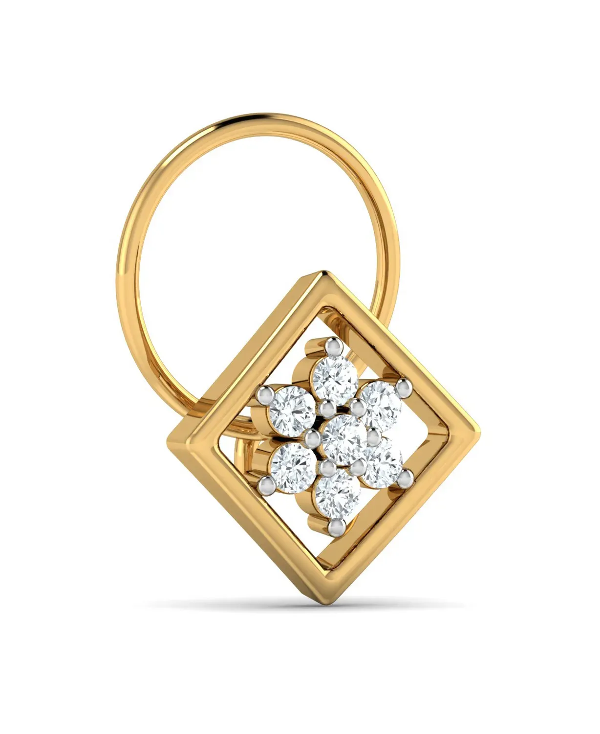Square Diamond Nosepin - Image 3