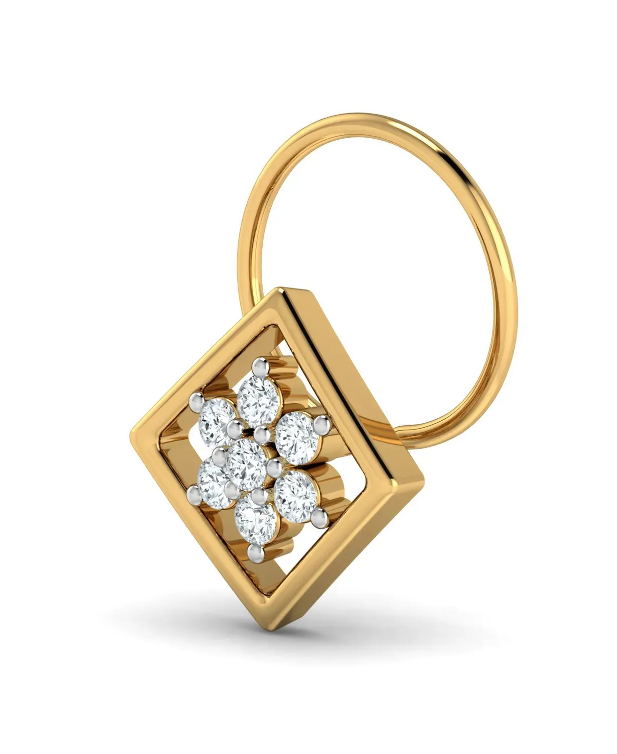 Square Diamond Nosepin - Image 4