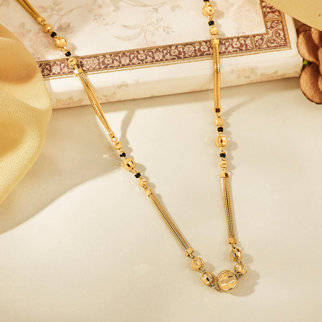 Square Grace Gold Modern Mangalsutra for Women