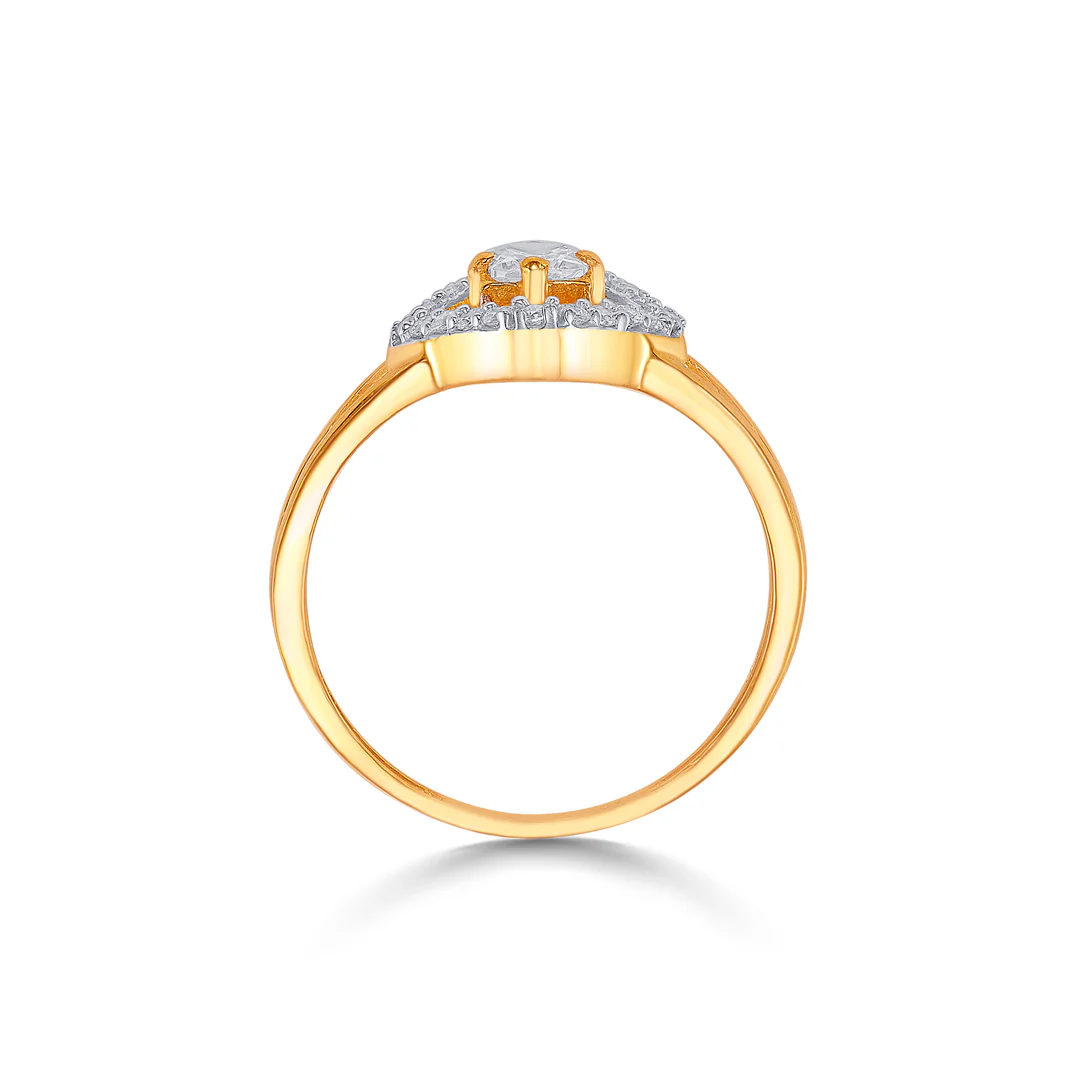 Square Symphony Gold Fashion Ring For Women - Image 4